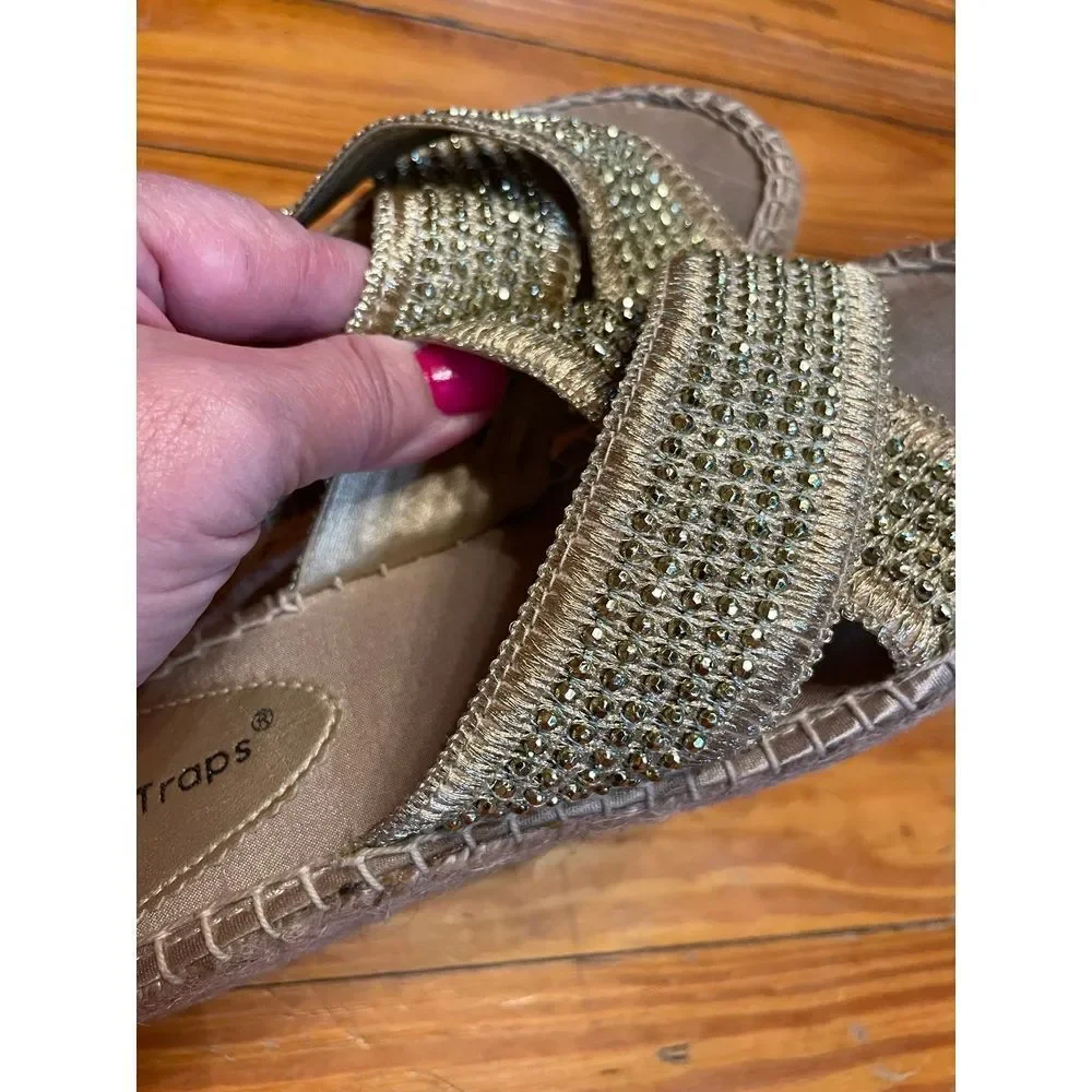 Baretraps‎ Gold Espadrilles Sandals for Women Size 6.5